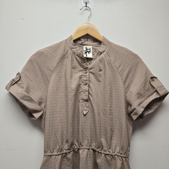 Jody T of California 1970s vintage Modest Dress School girl prairie Sz Med/Large - Picture 2 of 12